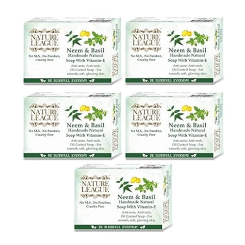Neem & Basil Natural Skin Nourishing Handmade Soap-500Grams
